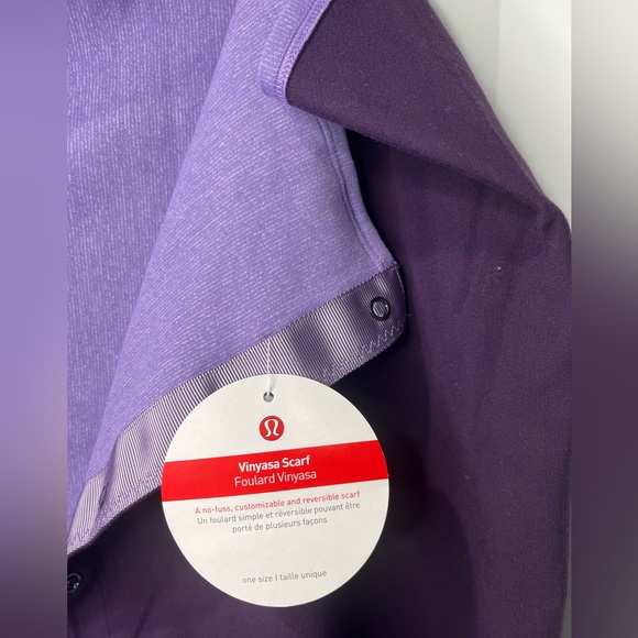 Lululemon Vinyasa Reversible ColorBlock Scarf - Zinfandel Purple/Winter Orchid - Picture 9 of 16